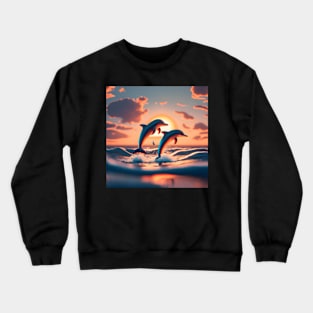 Sunset Dolphins Crewneck Sweatshirt